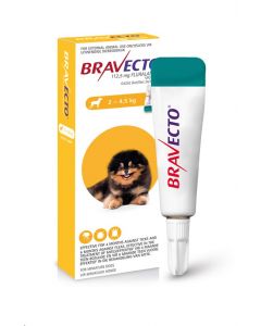 Bravecto Spot-on Toy Dog (2.4kg to 5kg) Gold